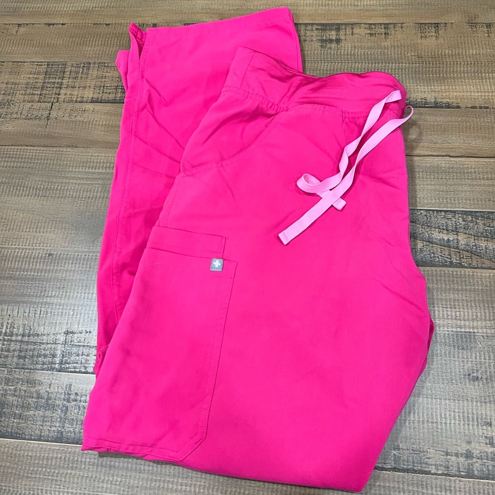 Figs Womens Scrub Bottoms Hot Pink Size Large